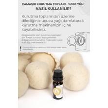 Therapium Naturalis 3 Adet Yün top Büyük Boy Çamaşır Kurutma Makinesi İçin Lavanta Uçucu Yağ