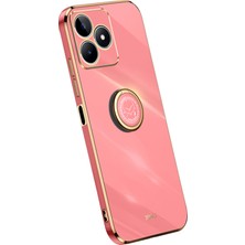 Xshop Realme C53 4g Halka Kickstand Telefon Kasası Elektrumanlı Tpu Telefon Geri Kapak (Yurt Dışından)