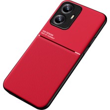 Xshop Realme C55 Satırları Baskılı Telefon Kasası Pu Deri+Tpu Kaymaz Kapak Manyetik Araba Montajı Destekleniyor (Yurt Dışından)