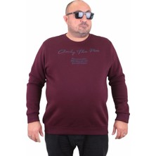 Moc Grande Mocgrande Erkek Büyük Beden Sıfır Yaka Sweat Only Free 23202 Murdum