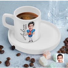 Bk Gift Kişiye Özel Amerikan Futbolcusu Karikatürlü Kahve Fincanı-12, Sevgiliye Hediye, Aileye Hediye, Arkadaşa Hediye