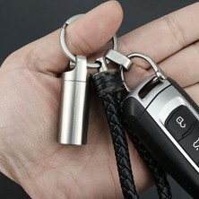 Fsfyb Paslanmaz Çelik Metal Mini Ilaç Kutusu Taşınabilir Ilaç Şişesi Nem Geçirmez Mühürlü Su Geçirmez Depo Seyahat Yeniden Paketleme Küçük Ilaç Şişesi P1 Tek Katmanlı Orta Boy (Yurt Dışından)