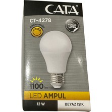 Cata CT-4278 12W 6400K (Beyaz Işık) Dimlenebilir E27 Duylu LED Ampul (4 Adet)
