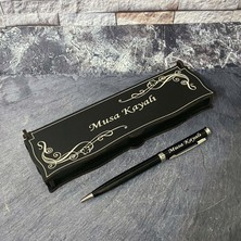 Sanat Hediyelik Öğretmenler Gününe Özel Metal Tükenmez Kalem Isimli + Ahşap Kutu / Öğretmen / Hediye/ Kişiye Özel / 24 Kasım