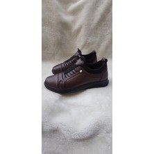 Çiğdem Kundura Milla - Lastik Bağlı Kahverengi Gerçek Deri Ayakkabı - Kahverengi - 43 - ST02744-14035