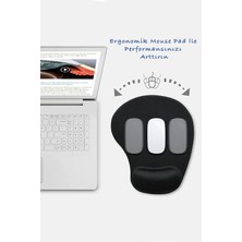 Beatitude Mouse Pad Fare Altlığı Kare Siyah Oyuncu Ev Ofis Kullanımına Uygun Ergonomik Oval Mouse Ped