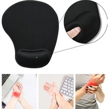 Beatitude Mouse Pad Fare Altlığı Orta Boy Siyah Oyuncu Ev Ofis Kaymaz Taban Ergonomik Oval Mouse Pad