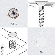 Hobidabi Yapışkanlı Vida Tapası Aytaşı Vida Kapatıcı Kapağı 50 Adet