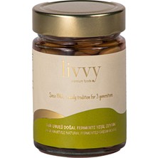 Livvy Ege Usulü Doğal Fermente Yeşil Zeytin 250 G