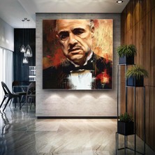 SML Tablo The Godfather Ilüstrasyon Baba Filmi Robert De Niro Vito Corleone Kare Kanvas Tablo