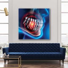 Ağız ve Diş Sağlığı Dişçi Diş Hekimi Ofisi Dentist Kare Kanvas Tablo