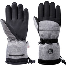 Top Sport Unisex Elektrikli Pil Isıtmalı Eldiven - Grey (Yurt Dışından)