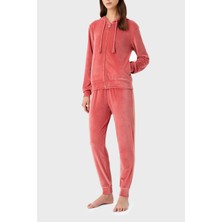 Emporio Armani Regular Fit Kapüşonlu Şönil Eşofman Takımı Bayan Eşofman Takımı 164730 3F260 03051