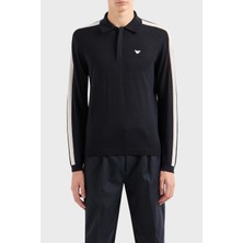 Emporio Armani % 100 Yünlü Fermuarlı Polo Yaka Kazak Erkek Kazak 6R1MU1 1mmhz 0920