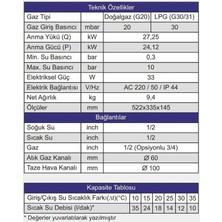 Daxom 14 Stl Doğalgazlı Hermetik Şofben 14LT.(BACA Dahil)