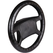 Oto Aksesuarcım Deri Direksiyon Kılıfı Geçme Desenli Siyah F-22