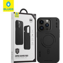 Blueo Apple iPhone 15 pro Max Uyumlu Air Armor Aramid Fiber Anti-Drop 1500D Magsafe Destekli Telefon Kılıfı