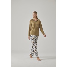Kadın V Yaka Pijama Takım - 10779