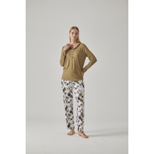 Kadın V Yaka Pijama Takım - 10779