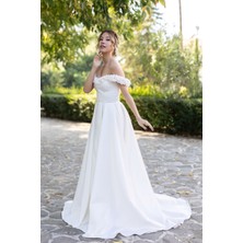 Berissima Bride Ariadne 3 Boyutlu Çiçek Süslemeli Saten Helen Gelinlik