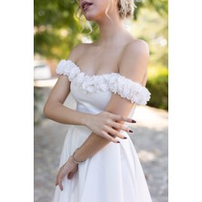 Berissima Bride Ariadne 3 Boyutlu Çiçek Süslemeli Saten Helen Gelinlik