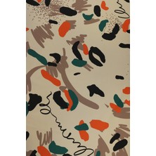 Sardo Kumaş Geometrik Desen Dijital Baskılı Saten Kumaş Çift En 1,50 cm