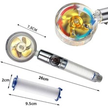 Optapro Filtreli Su Arıtmalı Pervaneli Yüksek Basınçlı Duş Başlığı Tasarruflu Stoplu Duş Başlığı
