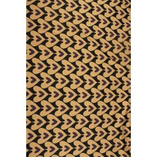 Sardo Kumaş Kalp Desen Dijital Baskılı Saten Kumaş 1.50 cm Çift En