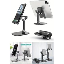 Matesstore Kademeli Katlanabilir Masaüstü Telefon Standı Tablet Standı Taşınabilir Telefon Şarj Stant