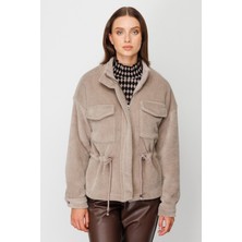 Ekol On Dik Yaka Fermuarlı Polar Mont