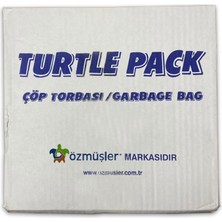 Turtle Pack Çöp Poşeti 80*110 400 gr Siyah Jumbo 5 Rulo