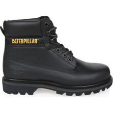 Cat Caterpillar Colorado Black Siyah Deri Kadın Bot