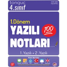 Tonguç Akademi 4. Sınıf 1. Dönem Yazılı Notları 1 ve 2. Yazılı