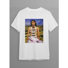 Hilon Frida Kahlo Kırık Sütun Baskılı Unisex T-Shirt H05