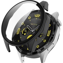 Novstrap Huawei Watch Gt4 46MM ile Uyumlu Ekran Koruyucu Cam ve Kasa Koruyucu Kılıf Sert Pc