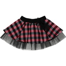 Panço Kız Bebek Ekose Desenli Etek