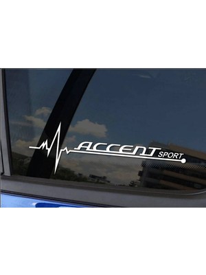 TSC Accent Nabız Kalp Atışı Sticker 2 Adet Kelebek Cam