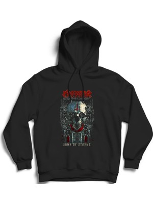 The Fame Kreator, Army Of Stroms, Rock Metal Grup Kapüşonlu Sweatshirt Hoodie