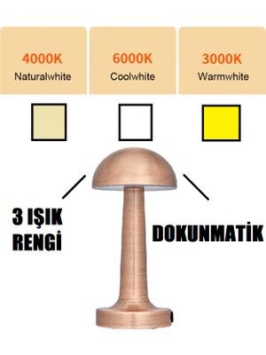 Cata Rio Şarjlı Masa Lambası CT-8434 Tek Anahtarla 3 Renk CT-8434