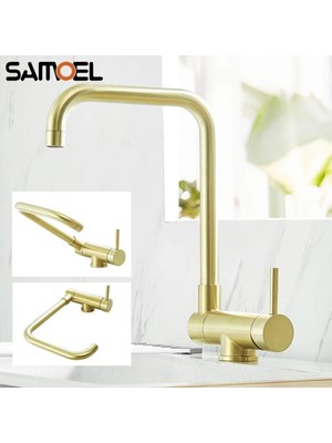 OEM Mutfak Pencere Önü Katlanır Evye Bataryası Mat Gold Yeni 5 Yıl Garantili