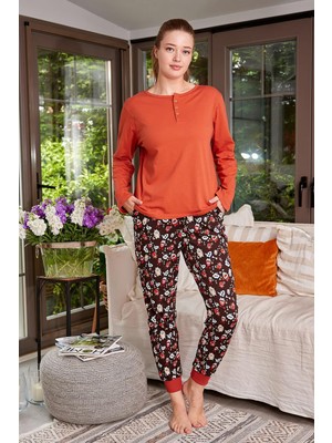 Zeyland Kadın Uzun Kollu Düğmeli Pijama Takımı