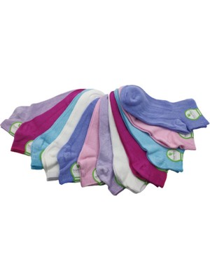 Leement Socks Çocuk 12 Çift Bambu Patik Çorap Dikişsiz Burun Esnek