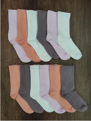 Leement Socks Çocuk Pamuklu Kokulu Çorap 12 Çift Rahat Lastikli