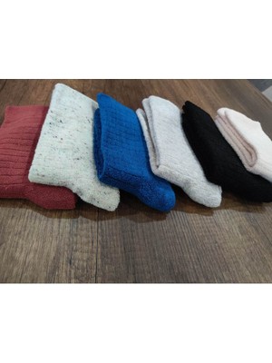 Leement Socks Kadın Ters Havlu Kalın Çorap 12 Çift Pamuklu Termal