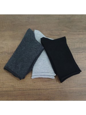 Leement Socks 3 Çift Lastiksiz Çorap Burun Dikişsiz Pamuklu Seri