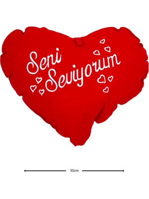 Angel Of Life Seni Seviyorum Kalpli Yastık (30 cm No:5 )