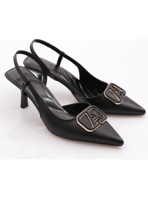 DGN 3984 Kadin Yani Açik Topuklu Ayakkabi