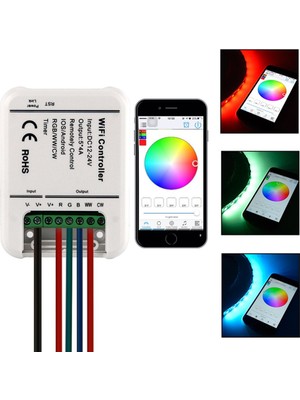 Kaled Rgb Şerit LED  Wifi Kablosuz Kontroller Magic Home 5 Kanal 20 Amper Desteklik8