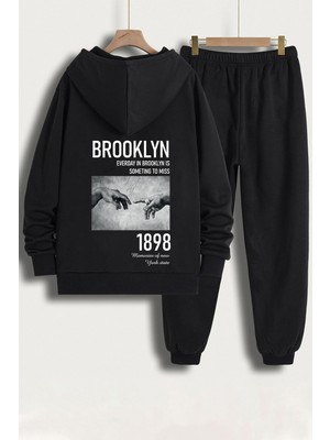 Only Trendwear Unisex 1898 Brooklyn Baskılı Eşofman Takımı