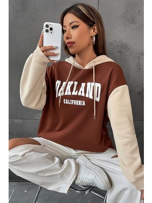 Only Trendwear  Unisex Oakland Baskılı Sweatshirt